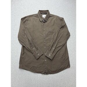 BRAX Cosy Light Flannel Shirt Mens XL Brown Check Long‎ Sleeve Button Casual